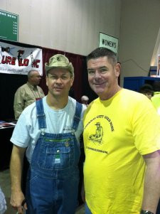 Jeff "Saunjay" Saunders with Tim from Moonshiners